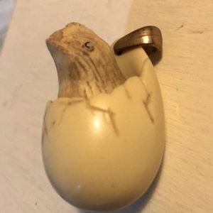 Vintage rare RAZZA hatching chick pendant